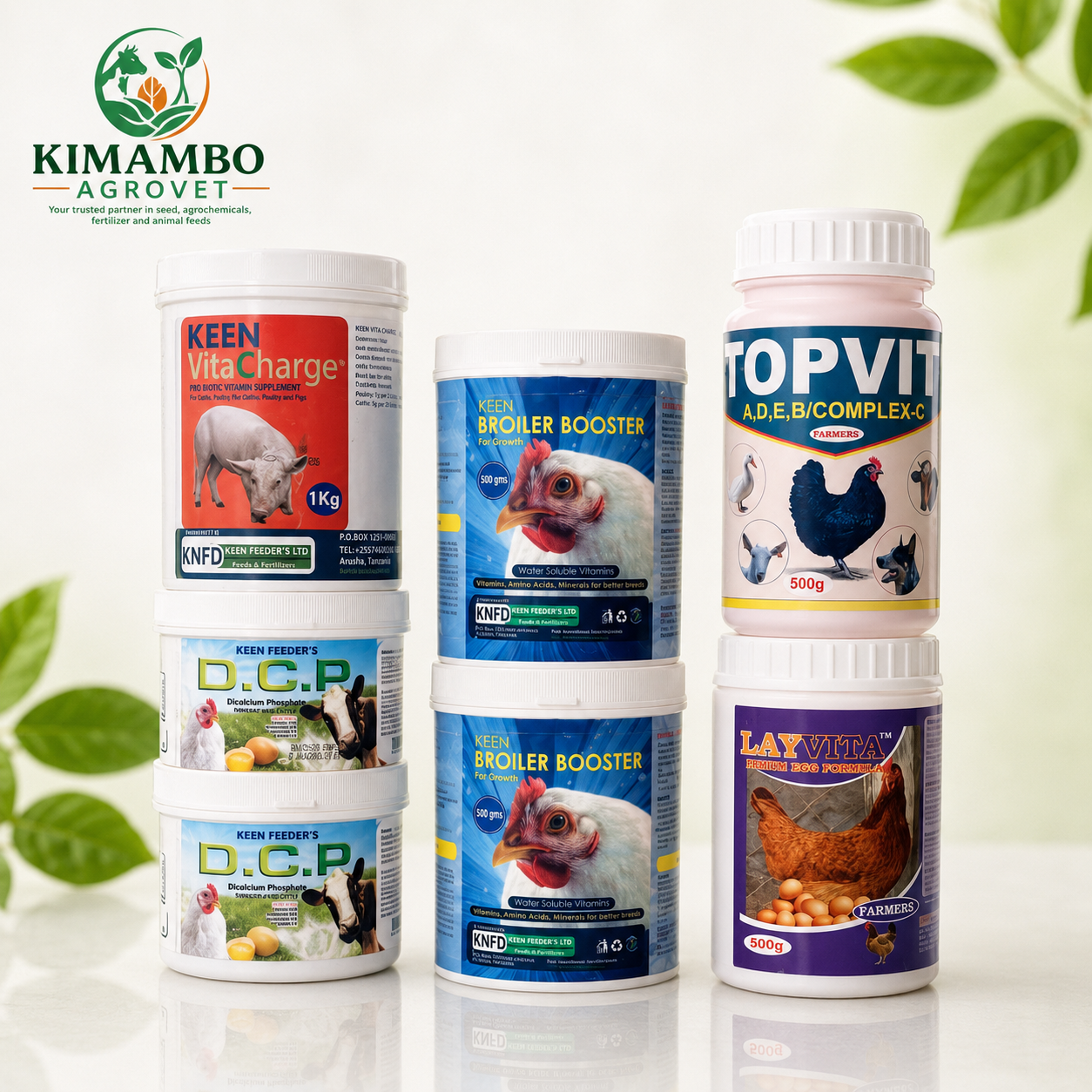 Virutubisho vya mifugo KEEN na TOPVIT — 500 g na 1 kg
